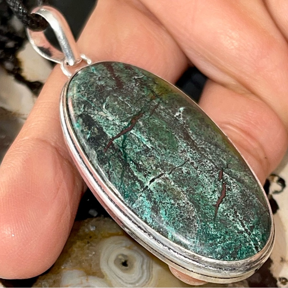 Green Chrysocolla Pendant 2 1/2”
